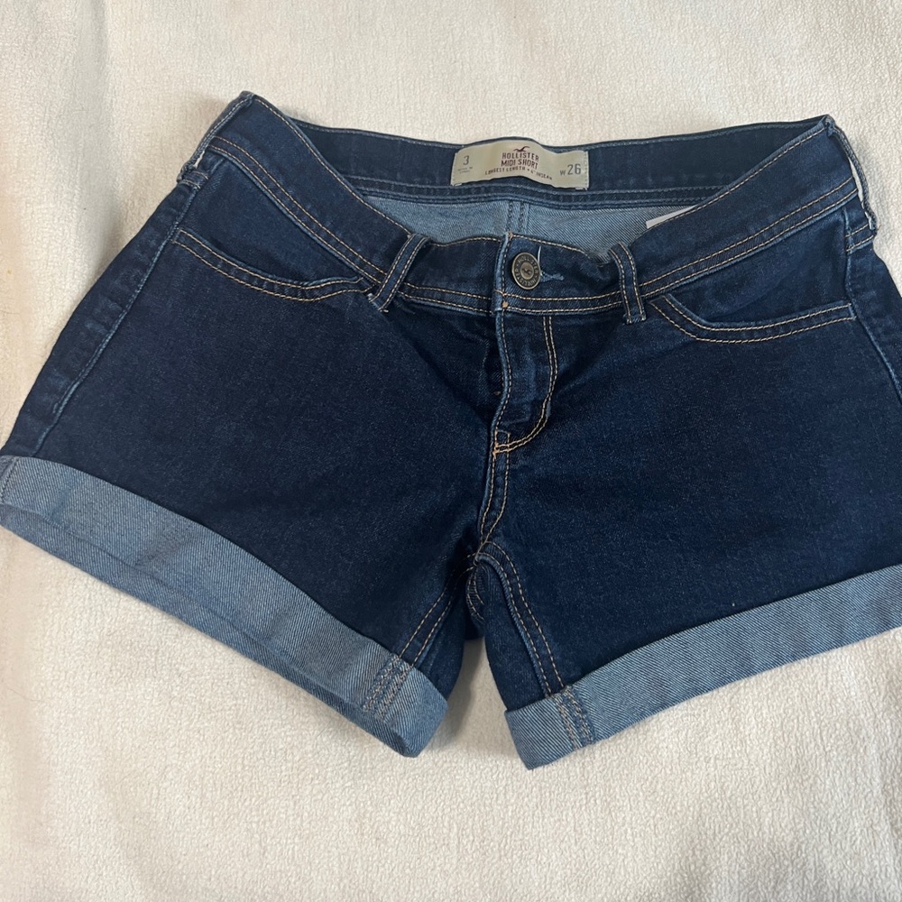 Hollister Dark Blue Jean Shorts